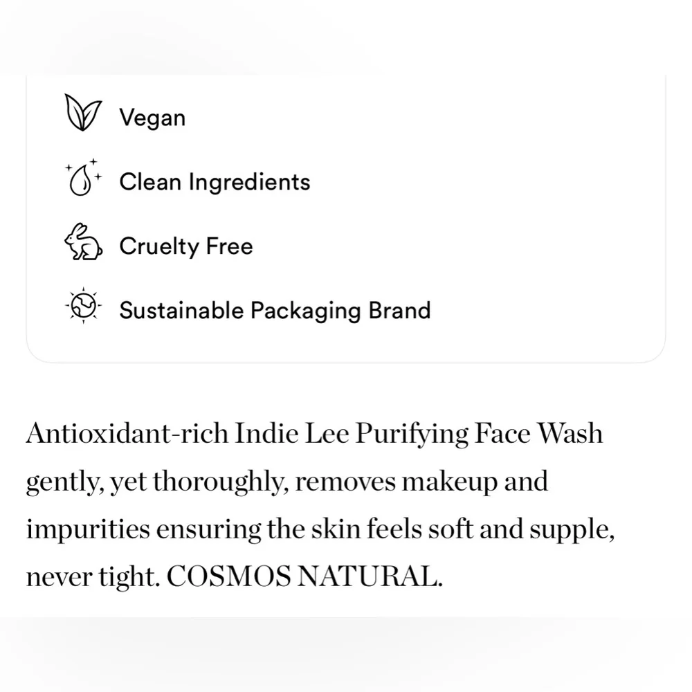 $5❤️‍🔥 LAST 1! INDIE LEE Purifying Face Wash Cleanser 2PK 🧼 NEW Clean Skincare